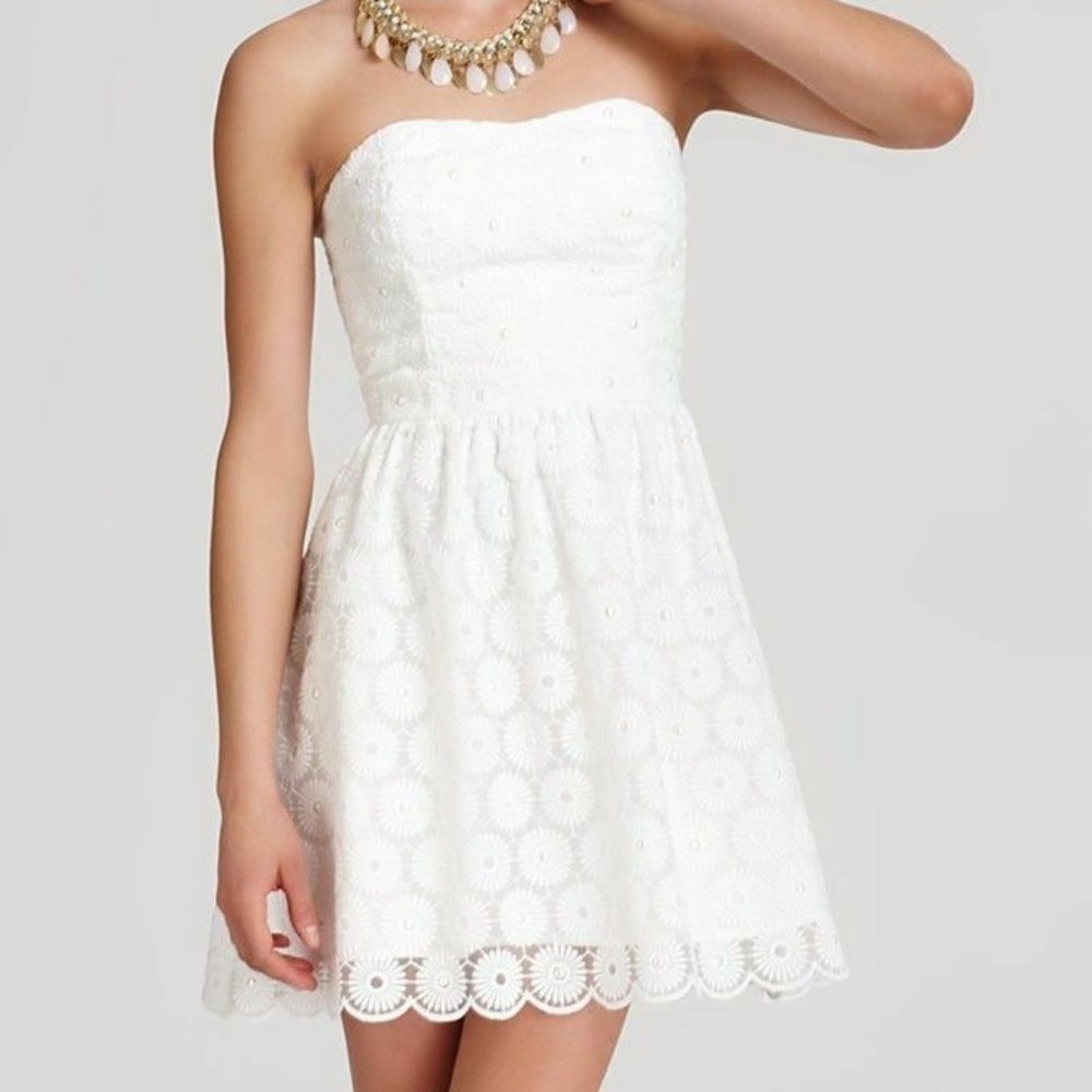 Lilly Pulitzer Payton White Pinwheel Dress- Size 8